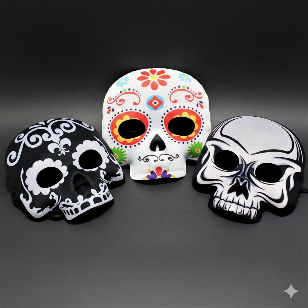 Antifaz de Catrina Mexicana para hombre y mujer pintada