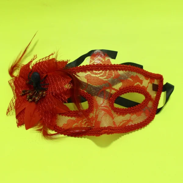 Antifaz de encaje para mujer color rojo