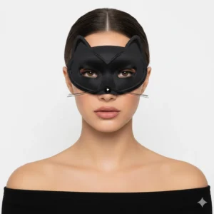 Antifaz de gata negra para mujer