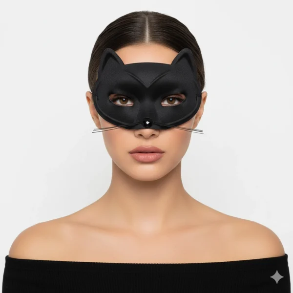 Antifaz de gata negra para mujer