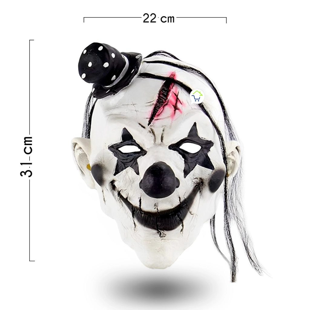Mascara de Latex de Payaso Asesino medidas