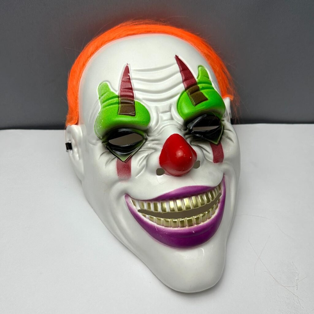 Máscara de payaso de plástico