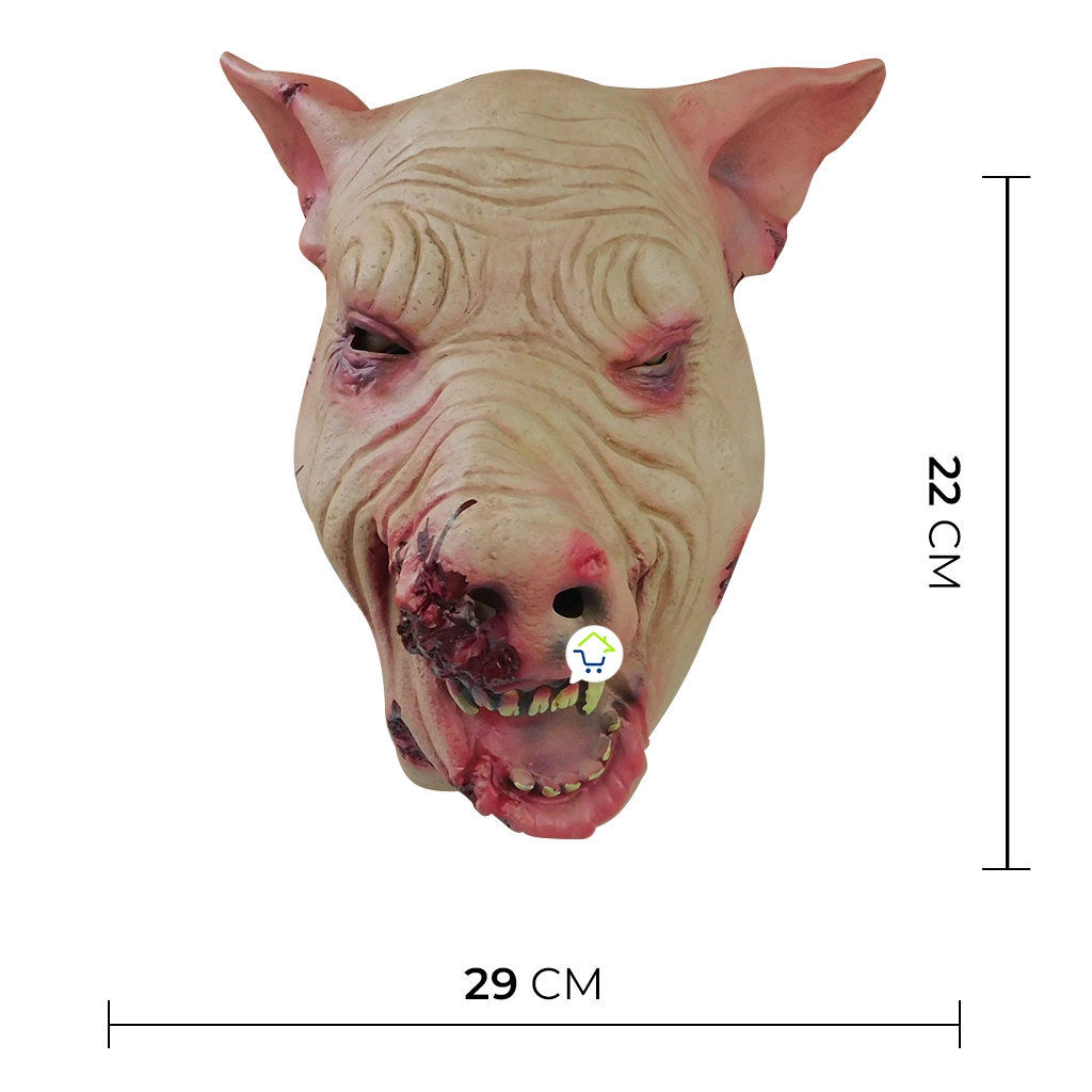 mascara de cerdo para halloween medidas