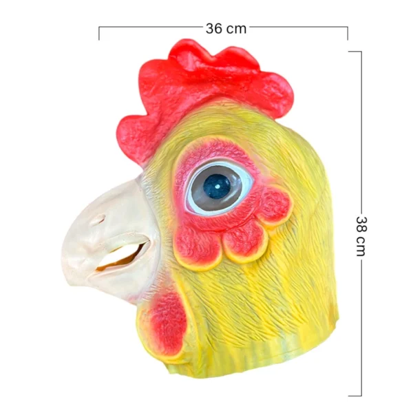 mascara de pollo medidas