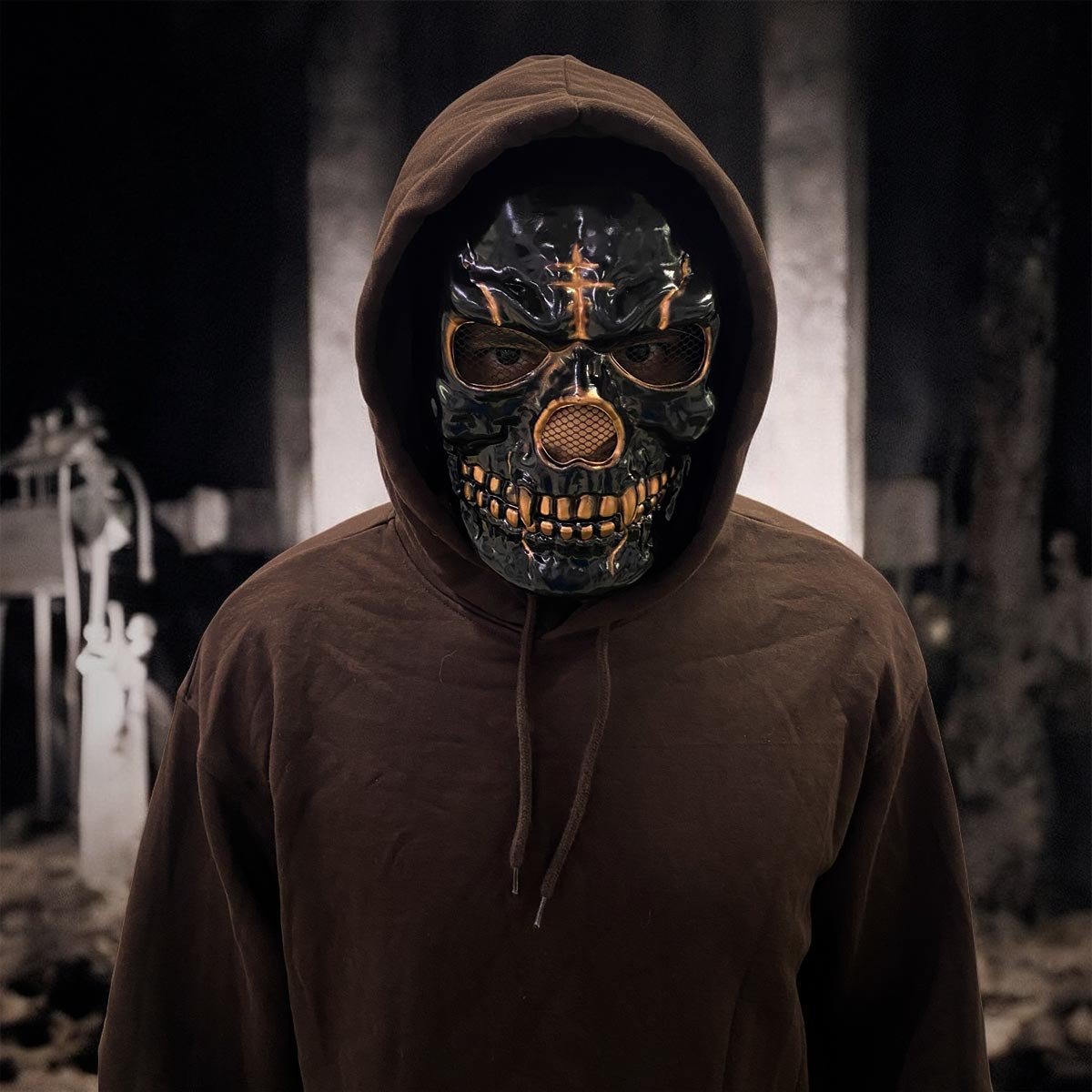 mascara de Calavera Negra