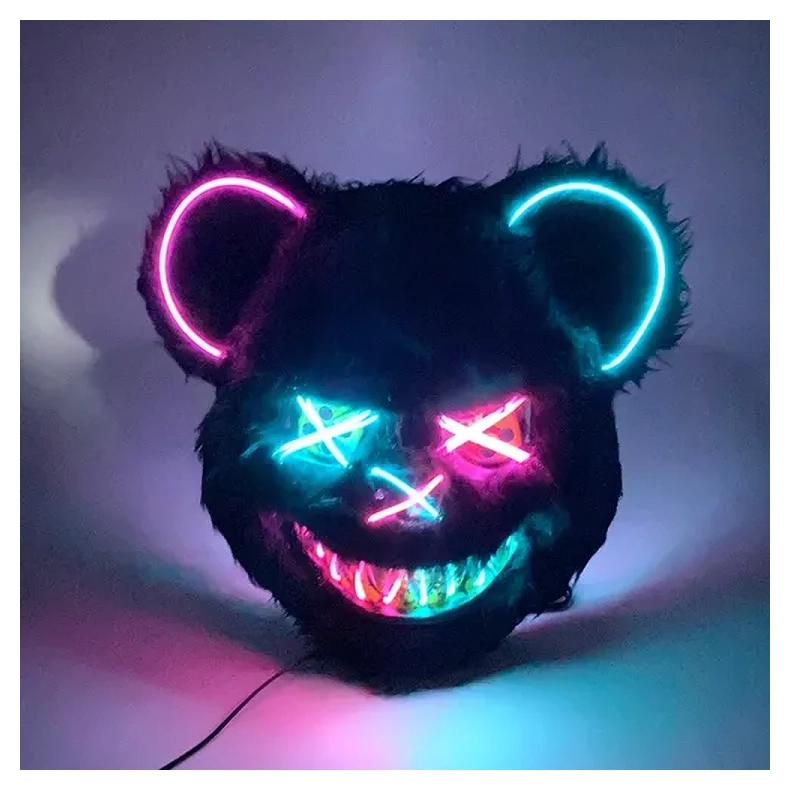 mascara de la purga oso con luz led