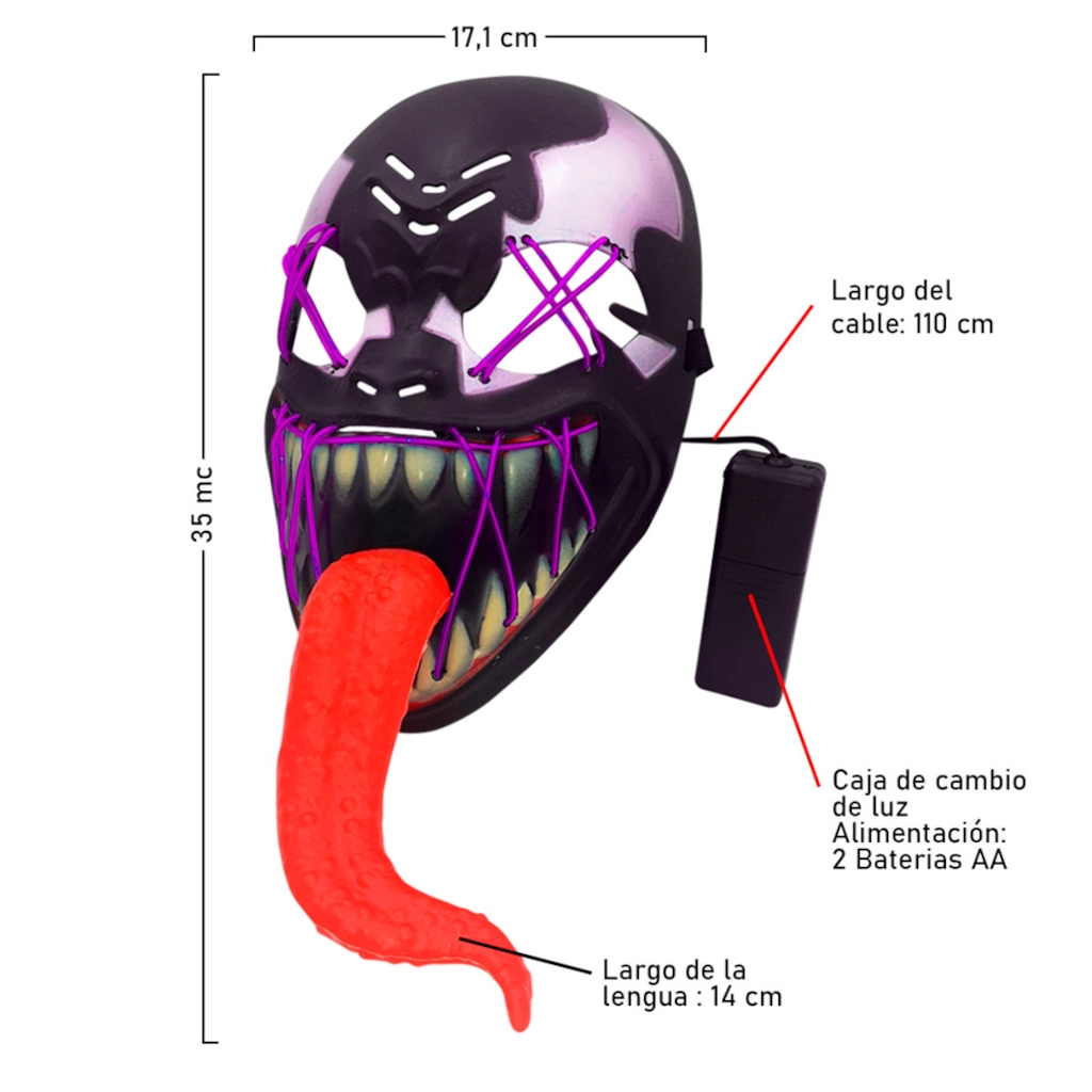 mascara de venom medidas